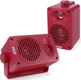 Pdwrbt36rd.1 Pyle 200 Watt Bluetooth Speakers Pair Dual Waterproof 3.5 Inch 2-way Full Range