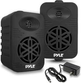 Pdwrbt56bk.1 Pyle 500 Watt Bluetooth Speakers Pair Dual Waterproof 5.25 Inch 2-way Full Range