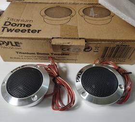 Pltwb3 Pyle 80w 4-ohm 1.0ftft Voice Coil Titanium Dome Car Tweeter