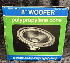 40-1021 Realistic Polypropylene Cone 8 Inch Woofer New Old Stock