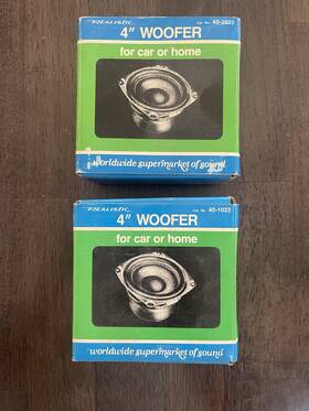 40-1022 Realistic 2 Nos Radio Shack 4 Inch Woofers 8 Ohm Japan Car Home