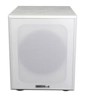 400w Rockville 819216025574 Rock Shaker 8 Inch Powered Subwoofer Deep Bass Class-d White