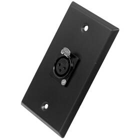 Sa-plate5 Seismic Audio Black Stainless Steel Wall 4 1/2 Inch X 2 3/4
