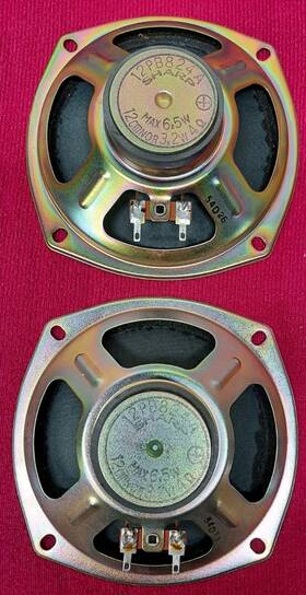 12pb824a Sharp Matching Set Of 4 Ohm Tweeter Speakers 6.5 Watt Tested