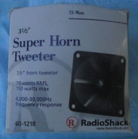 40-1218 Single 3.25inch Radio Shack Super Horn Tweeter Speakers Car Home Audio