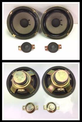 Ss-77 Sony Lot Of 4 Vtg Speakers Fr/ss-77 Acoustic Suspension Woofer Tweeter