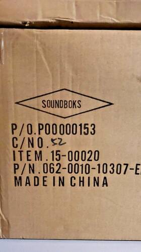 062-0010-10307-ep-001010 Soundboks 062-0010-10307-ep P/n. Woofer C No. 47 Item 15-00-080 New