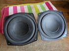 Td2004-013 Mission Woofers Carbon Fiber Cone Rubber Surround Pair