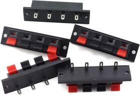 Joint-stbp-4p-5 Tegg 5pcs 4 Pin Speaker Terminal Block Way Amplifier Spring Jointing Clamp Tes
