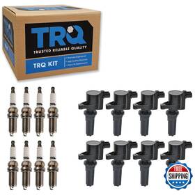 Trq B09j1p1q5q Ignition Kit Coil Spark Plugs Compatible 99-14 Ford 97-05 Lincoln