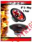 Tx-1803 Xxx Powered By Audiopipe 8 3-way Impp Cone Triaxial Car Audio Speaker Pair 3 Way Mid Tweeter 784644217276