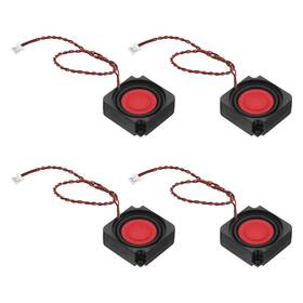 Uxcell 614462546817 2w 8 Mini Speaker 4pcs Full-range Portable Micro Loudspeakers Black Red