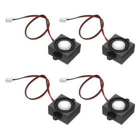 Uxcell 614462546848 3w 4 Mini Speakers 4pcs Full-range Portable Micro Loudspeakers Black Silver