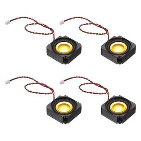 Uxcell 614462546886 3w 4 Mini Speaker 4pcs Full-range Portable Micro Loudspeaker Black Gold