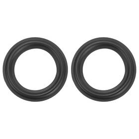 Uxcell 614553489696 2 Pcs 3 Inch Rubber Speaker Edge Surround Rings 74.5x48.5mm Idxod Black