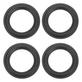 Uxcell 614553493341 4 Pcs 4.5 Inch Rubber Speaker Edge Surround Rings 117x75mm Idxod Black