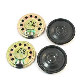 Uxcell 632702265076 4pcs 0.5w 8 Ohm 28mm Dia Round Metal Internal Magnet Electronic Music Speaker
