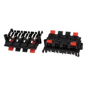 Uxcell 678202523421 2 Pcs 64x35x21mm 8 Positions Push In Jack Spring Load Speaker Terminals
