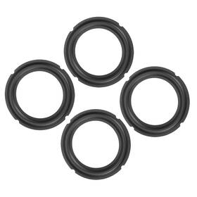 Uxcell 683007638126 Black 6.5 Inch Rubber Notch Speaker Edge Surround Ring 4 Pcs