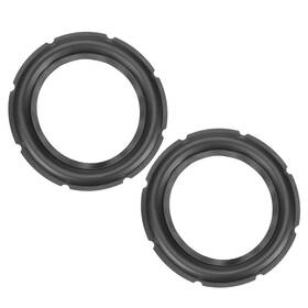 Uxcell 683007638133 Black 8 Inch Rubber Notch Speaker Edge Surround Big Ring 2 Pcs