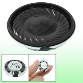 Uxcell 700955348416 1 Watt 8 Ohm 28mm Dia Magnetic Type Aluminum Round Speaker Silver Tone Black