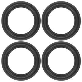 Uxcell 783243732142 4pcs 6 Inch Speaker Foam Edge Folding Ring Horn Replacement Part Black