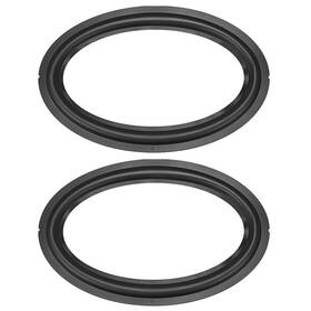 Uxcell 784958440360 6x9 Inch Speaker Rubber Edge Elliptical Folding Ring Black 2pcs