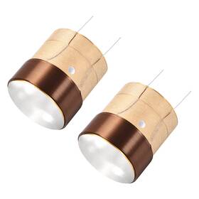 Uxcell 784958518571 2pc 35.5mm 1.5 Inch Woofer Voice Coil 4 Layers Round Copper Wire For Bass Speaker Us