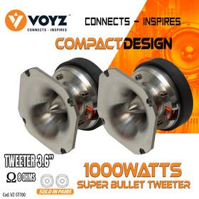 Vz-st700 Voyz Super Bullet Tweeter 4-8 Ohms Impedance Speaker Crystal-clear Highs