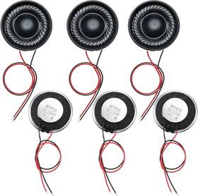 Weewooday 445055016034 6 Pcs 2w 8 Ohm Small Speakers Metal Shell Round Internal Magnet Speake
