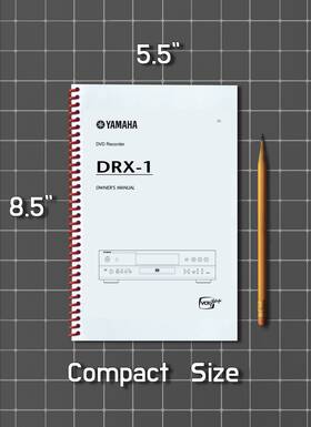 Drx-1 Yamaha Owners Manual User Guide 56 Pages Half Size 5.5x8.5