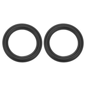 Zaplyte 614553489993 2 Pcs 3.5 Inch Rubber Speaker Edge Surround Rings 89x62mm Idxod Black