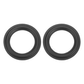 Zaplyte 614553493624 2 Pcs 4.5 Inch Rubber Speaker Edge Surround Rings 117x75mm Idxod Black