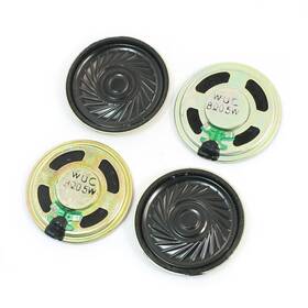 Zaplyte 680811551559 4 Pcs Electronic Round Metal Internal Magnet Speaker 0.5w 8 Ohm 40mm