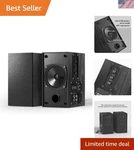 30W X 2 Powered Bookshelf Speakers 3.5-RCA Input For Turntable, Tv, Pc, Rec.... Fixed Price $61.99.