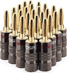 Fospower Banana Plugs 12 Pairs / Pcs, Closed Screw 24K Gold Plated Speaker. Fixed Price $50.04.
