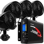 1000W Amp Motorcycle Waterproof Bluetooth Stereo 4-SPEAKERS Audio MP3 System Atv. Fixed Price $167.97.