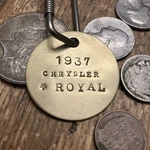 1937 Chrysler Royal Solid Brass Key Fob. Fixed Price $15.95.