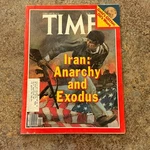 Vintage Time Magazine February 26 1979 Iran Anarchy & Exodus Khomeini. Fixed Price $22.49.