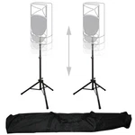 Two Ultimate Support TS-100B Aluminum Tripod Speaker Stand + Bag Bundle. Fixed Price $499.97.