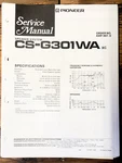 Pioneer CS-G301WA Speaker Service Manual *original*. Fixed Price $19.97.