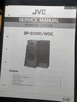 Jvc SP-93WDC Speakers Service Manual Original. Fixed Price $14.99.