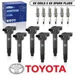 6PCS Genuine Ignition Coil + Spark Plug 2005-2022 For Toyota & Lexus 90919-A2002. Fixed Price $89.99.