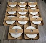 Lot Of 11 Bogen S86T725PG8W Ceiling Speaker Assembly White Grille New Open Box. Fixed Price $74.00.