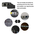 110 Pcs Ethernet Hub Port RJ45 Anti-dust Cover Plugs Protector Stopper Cap. Fixed Price $13.56.