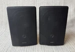 Advent Marbl Indoor Outdoor Black Pair Of Speakers With Mounting Brackets. Fixed Price $49.99.
