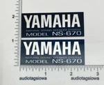 Yamaha Model NS-670 Speaker Badge Logo Pair Silver Aluminum Custom Made. Fixed Price $9.95.