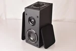 Single Monoprice Premium Immersive Satellite Speaker - Black. Fixed Price $44.95.