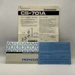 Pioneer CS-701A Speaker Operating Manual & Military Warranty Cards Vintage. Fixed Price $24.99.