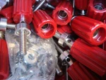 Lot 25 Red Insulated Binding Posts -- Johnson 111-0702-001 New And Unused. Fixed Price $50.00.